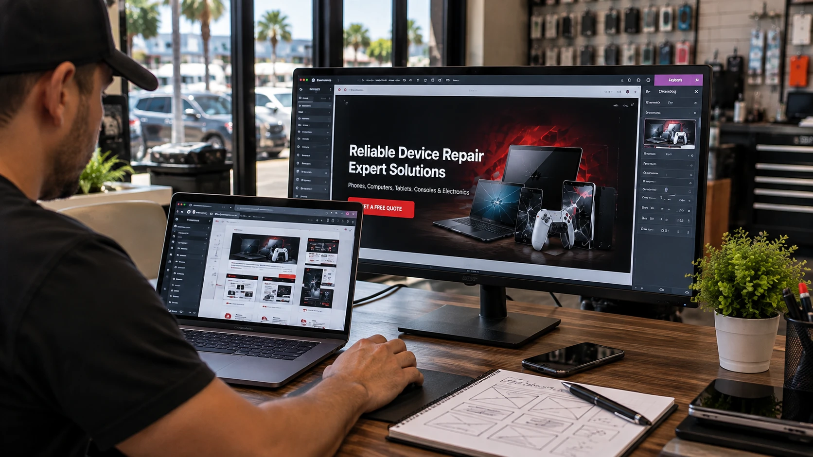 Professional responsive website design mockup for local businesses in Cocoa FL