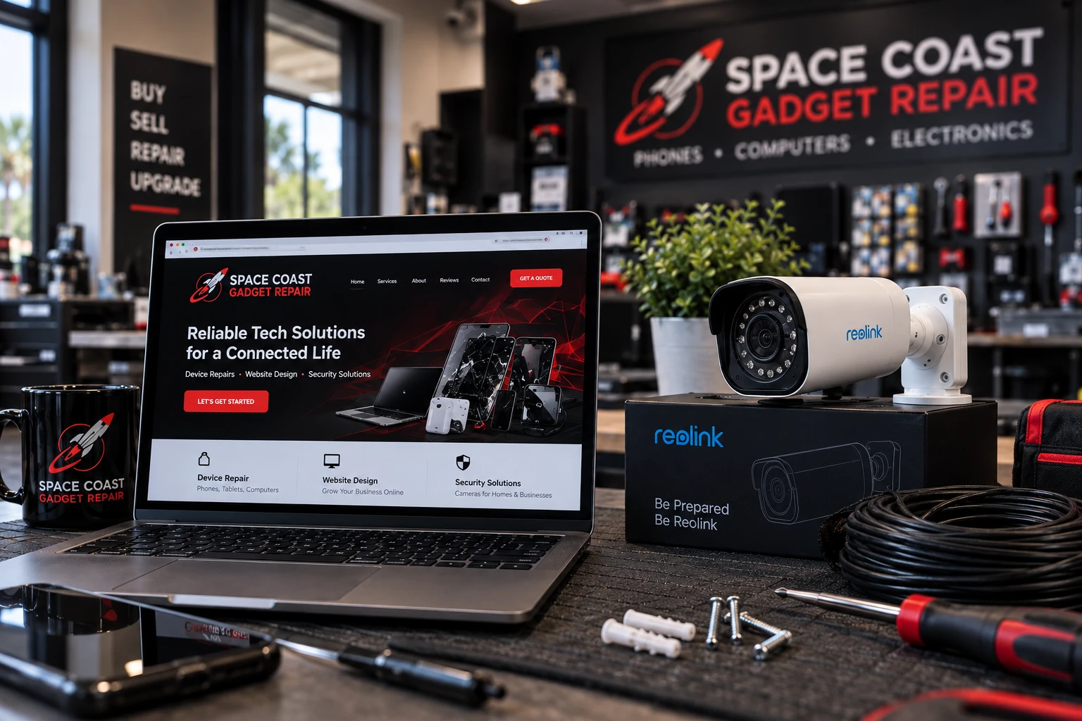 Website design and surveillance camera installation in Cocoa FL